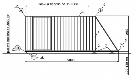Откатные ворота для дачи серии ЭКО, купить в любом городе России с доставкой, размер 3 500х2 000, цвет 0a535ed2-caf7-11e4-0a8b-525400a65df8, цена 49 490 руб.
